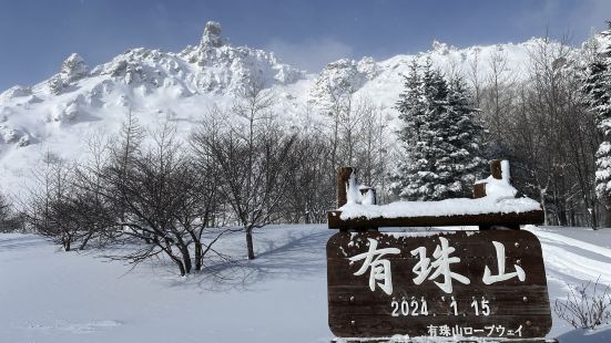 有珠山还是很美的 但是刚爬到山顶的时候大雪 山顶上能见度不高