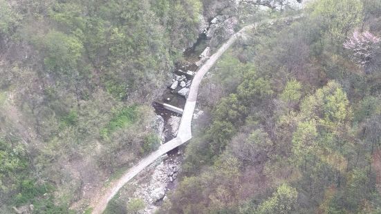 景观秀丽，建筑恢弘，天气突下一阵雨，云雾缭绕，刚要下山，太阳