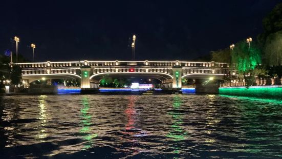 非常美好的古运河游船，温柔恬静的介绍，美丽的夜景风光，柳叶桥