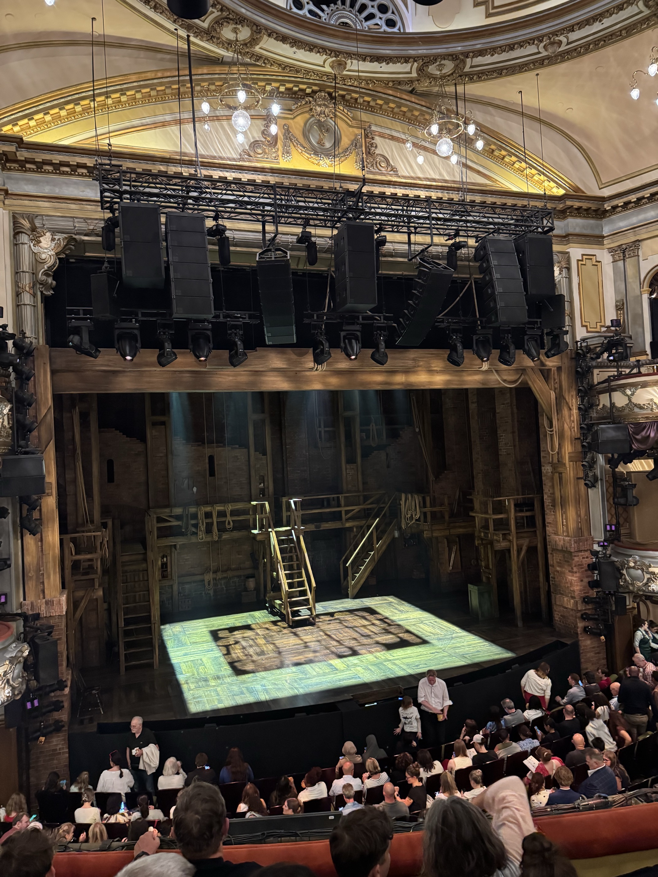 Empty Hamilton Stage Victoria Palace Theatre Hamilton Box Office