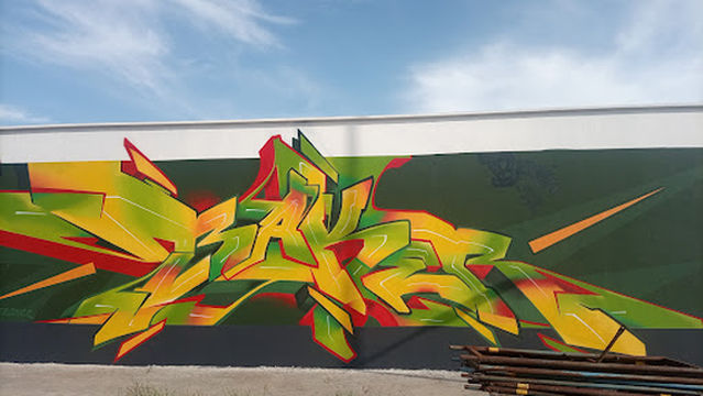 Graffiti Mural of the Port of Cotonou