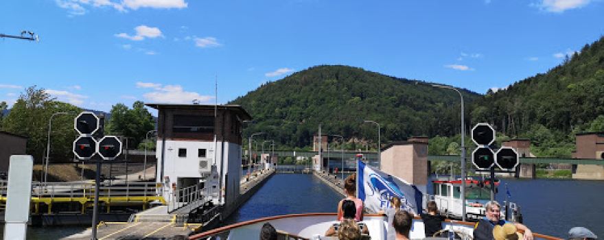 Weisse Flotte Heidelberg - Anleger Neckarsteinach