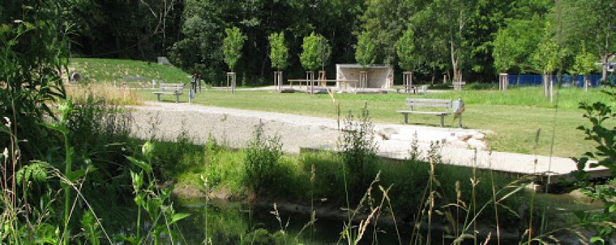 Rast- & Bike Anlage mit Skatepark und Grillkota