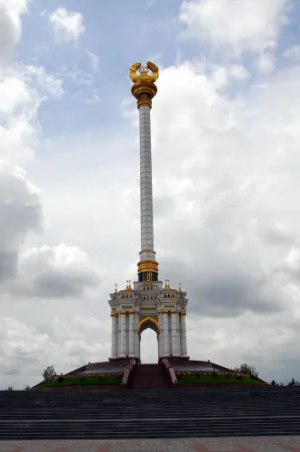 Stele with the Emblem of Tajikistan