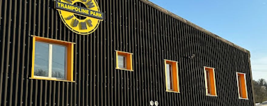 Yellow jump trampoline park