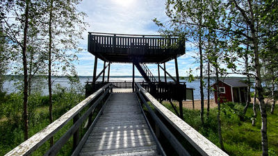 Portimo Bird Watching Tower, Lean-to and Sandy Beach
