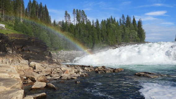 Laksforsen Waterfall
