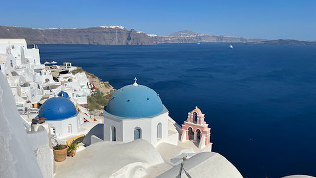 Picturesque Blue Dome Santorini