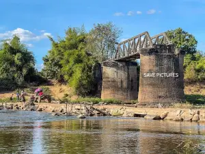 Prince Souphanouvong Bombed Bridge
