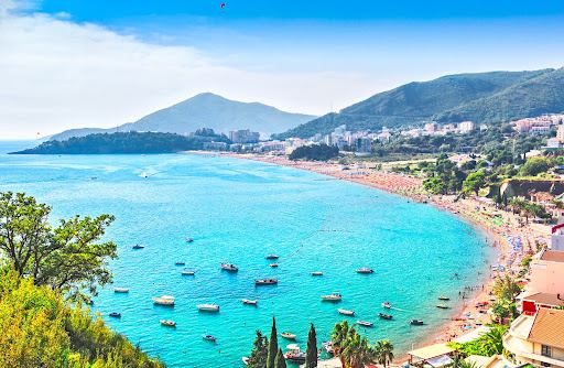 Becici beach