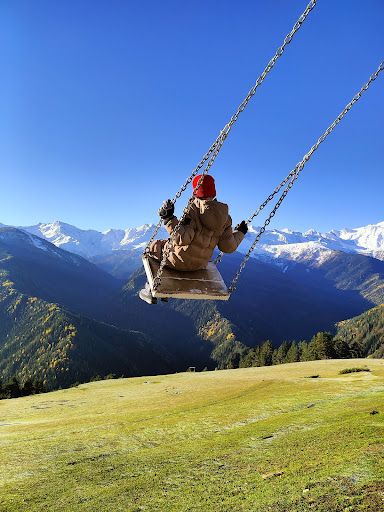 Flying swing. Place for photography