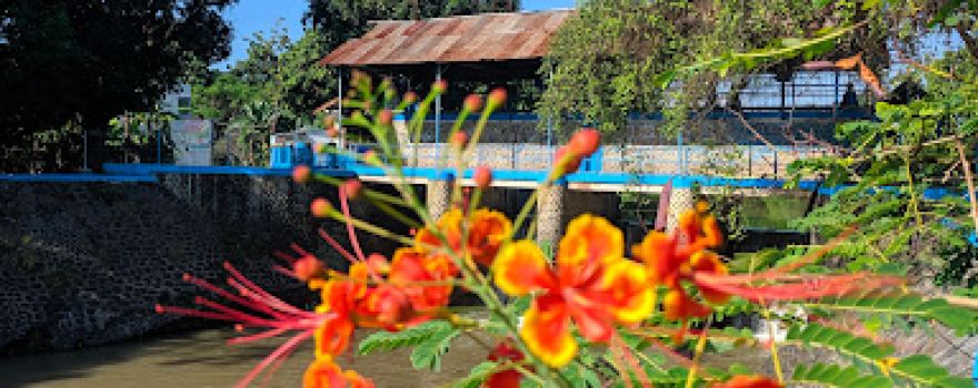 Oude Indië Stuwdam bij Sidapoera , Tegal Regentschap - Bendungan Pintu Seng