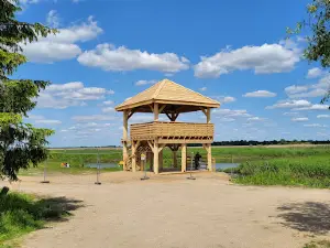 Waniewo bridge by floodwaters Narwii