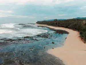 Pantai Karapyak Pasir putih