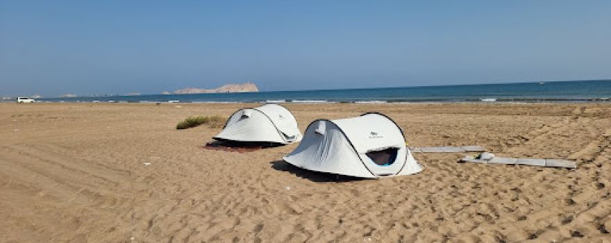 Beach camping spot