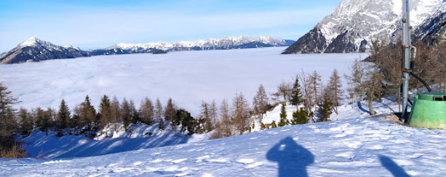 The top station of the cable car Krvavec