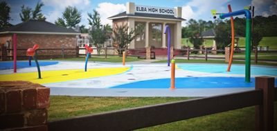 Elba Splash Pad at Tiger Town Park