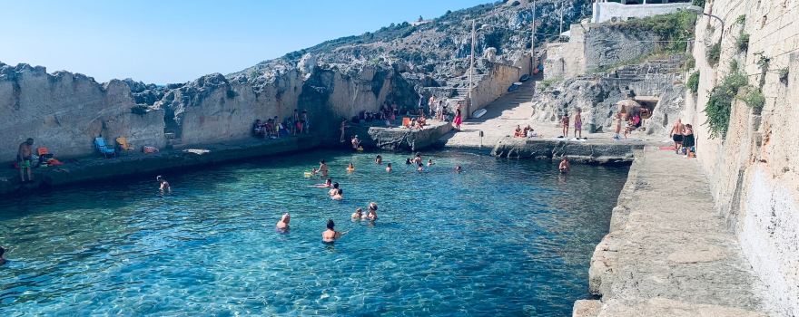 Beach and Natural Pool of Marina Serra