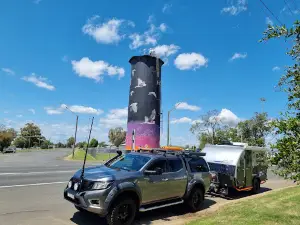 Silo art. Painted water tower by John Murray