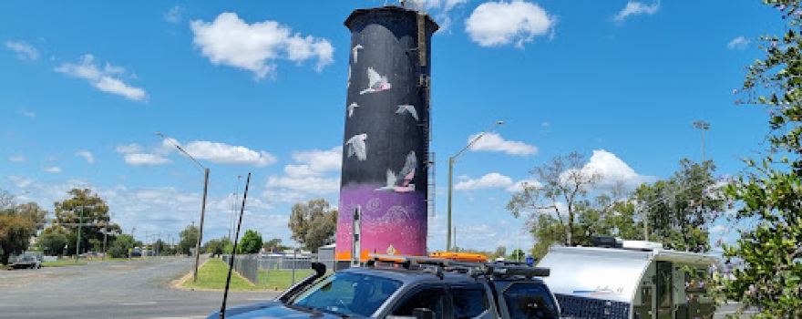 Silo art. Painted water tower by John Murray