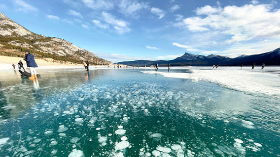 Abraham Lake Ice Bubbles Viewpoint