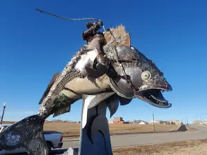 Walleye Up Statue