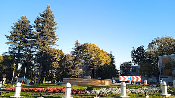 Neuer Springbrunnen bei LIDL
