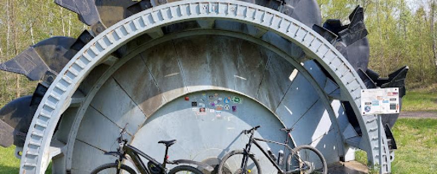 Historische Baggerschaufel Hochhalde Trages