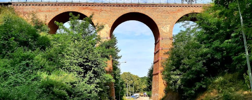 The historic railway viaduct