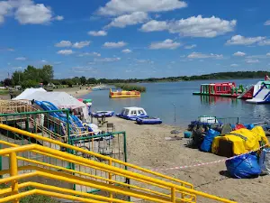 The entrance on the lake tarnobrzeg