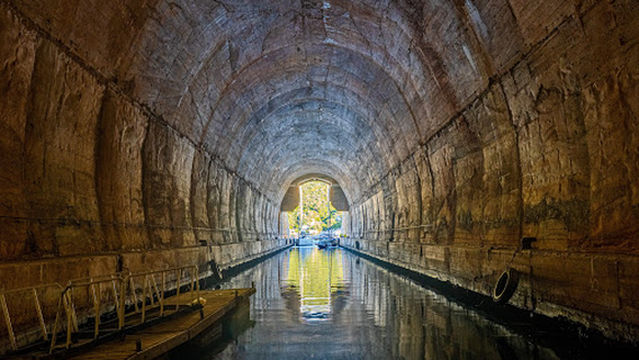 Yugoslav army underground boat shelter - Potkop Parja