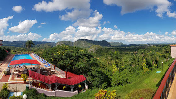 Panorama view over Viñales Valley