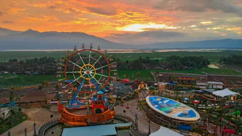Saloka Theme Park attraction in Central Java