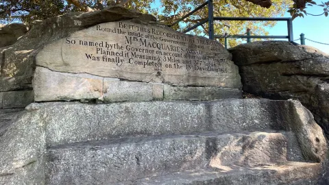 Mrs Macquarie's Chair attraction in Sydney