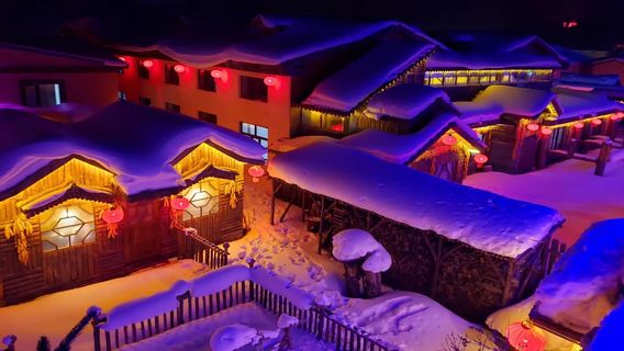 Snow Village Stone Monument