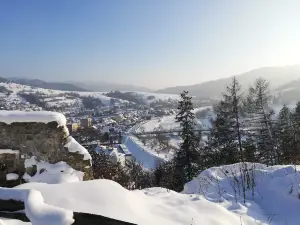 The ruins of the castle „Baszta” in Muszyna