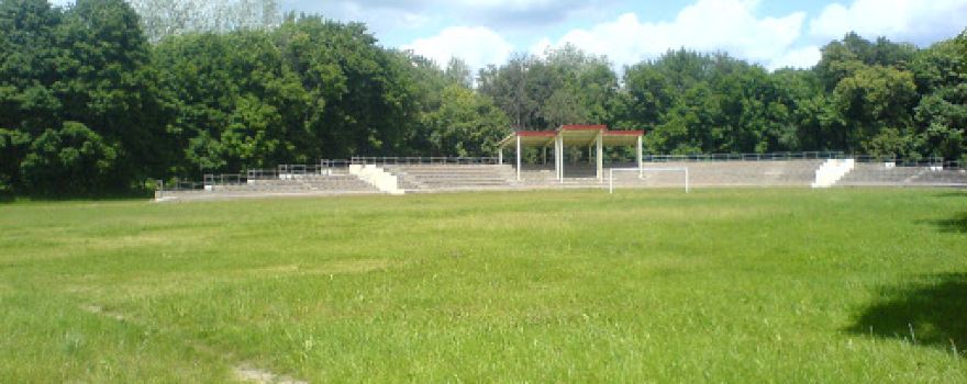 Stadium in the city. Baturin