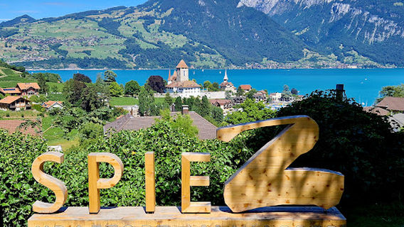 Spiez City Sign Overlook