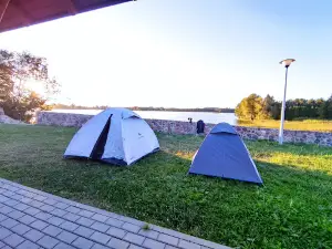 Molo nad jeziorem Wiżajny