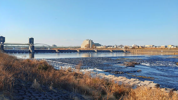 二ヶ領用水宿河原堰取水口