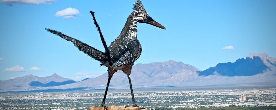 Recycled Roadrunner Sculpture