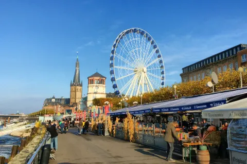 Rhine embankment promenade