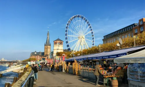 Rhine embankment promenade