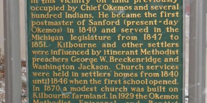 Okemos Methodist Church Historical Marker