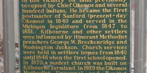 Okemos Methodist Church Historical Marker