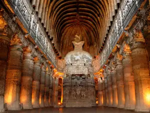 Ajanta Caves Waterfall