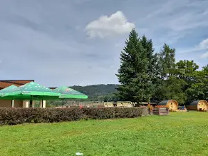 The caravan park on a beautiful