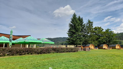 The caravan park on a beautiful