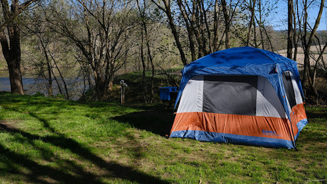 Riverside camping
