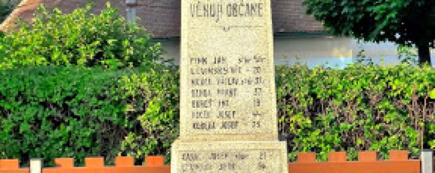 Stojice-památník padlým (Memorial to fallen citizens in the First World War)